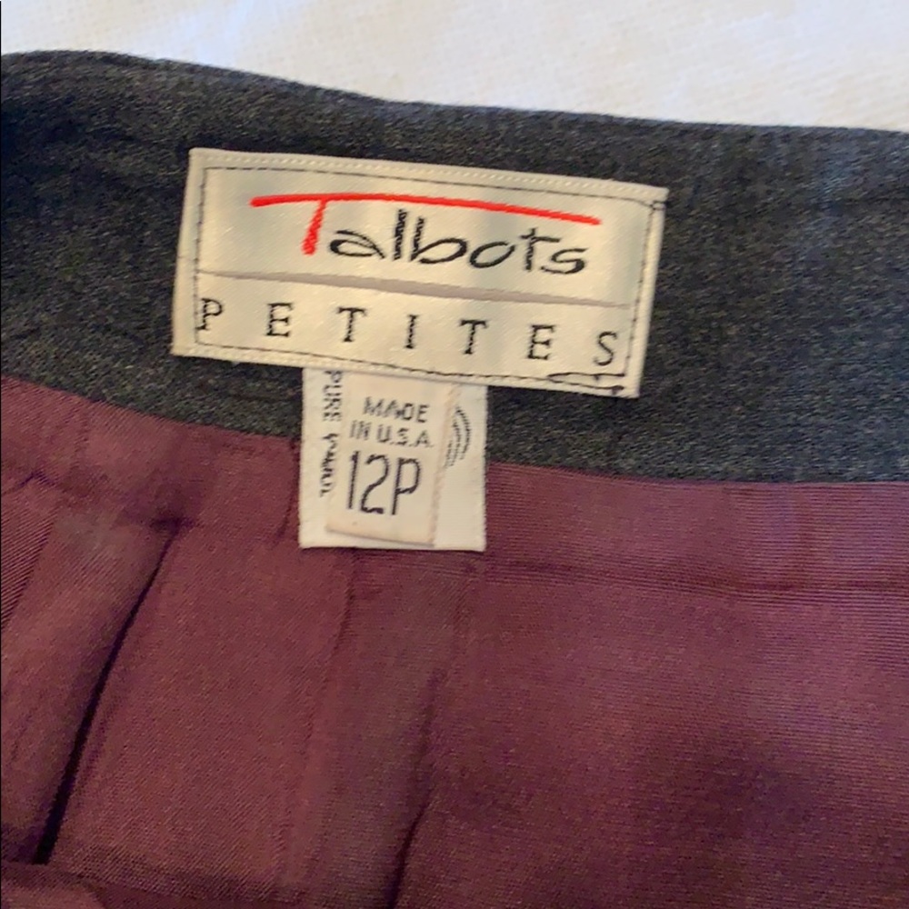 Talbots gray career suit skirt 12P - Picture 2 of 3